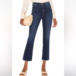 NWOT MOTHER The Hustler Ankle Fray Jeans in Home Movies